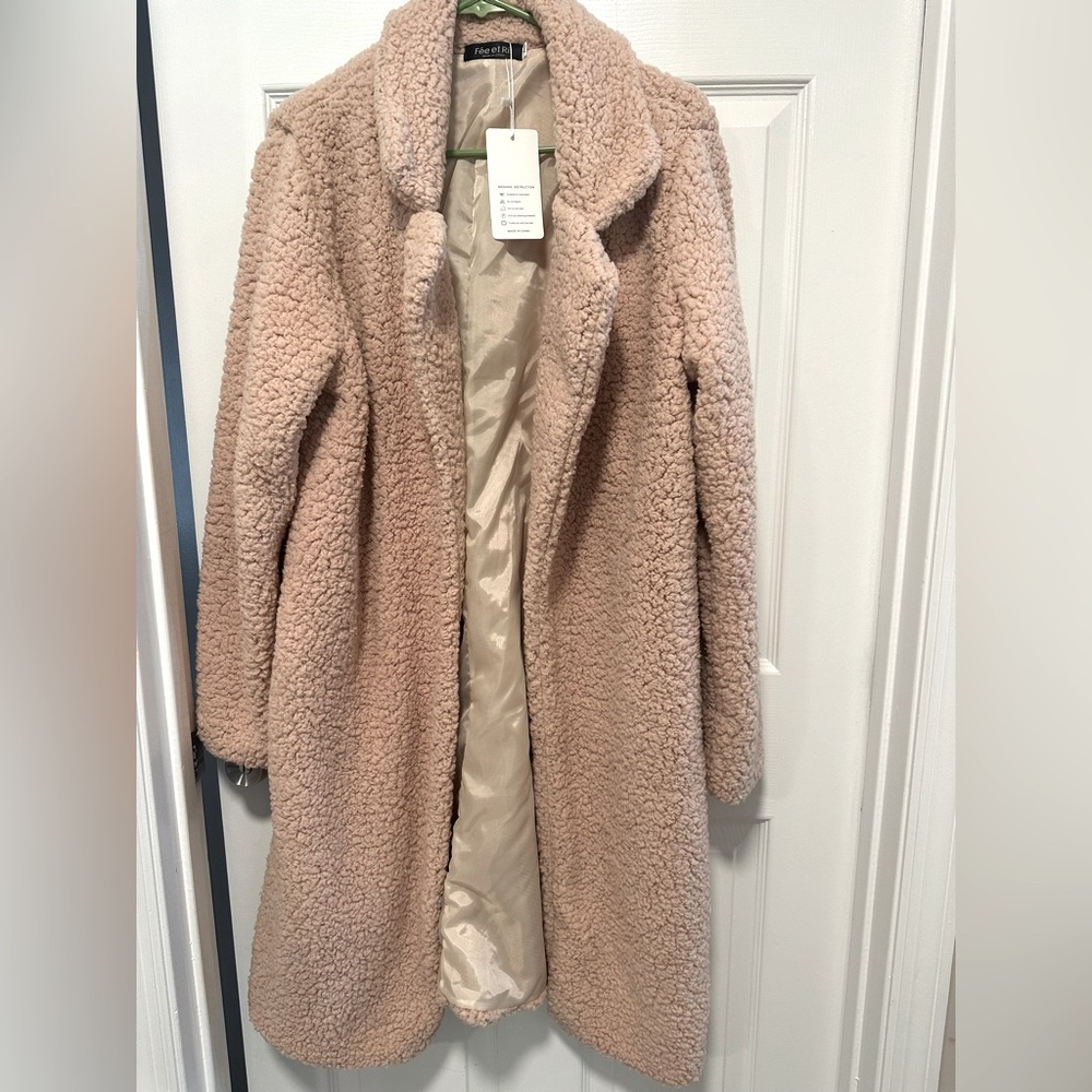 Rust Pink Teddy Coat